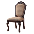 ACME Chateau De Ville Side Chair (Set-2) in Fabric & Espresso