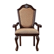 ACME Chateau De Ville Arm Chair (Set-2) in Fabric & Espresso