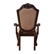 ACME Chateau De Ville Arm Chair (Set-2) in Fabric & Espresso
