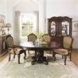 ACME Chateau De Ville Arm Chair (Set-2) in Fabric & Espresso