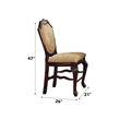 ACME Chateau De Ville Counter Height Chair (Set-2) in Fabric & Espresso