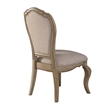 ACME Chelmsford Side Chair (Set-2) in Beige Fabric & Antique Taupe