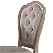 ACME Chelmsford Side Chair (Set-2) in Beige Fabric & Antique Taupe