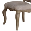 ACME Chelmsford Side Chair (Set-2) in Beige Fabric & Antique Taupe