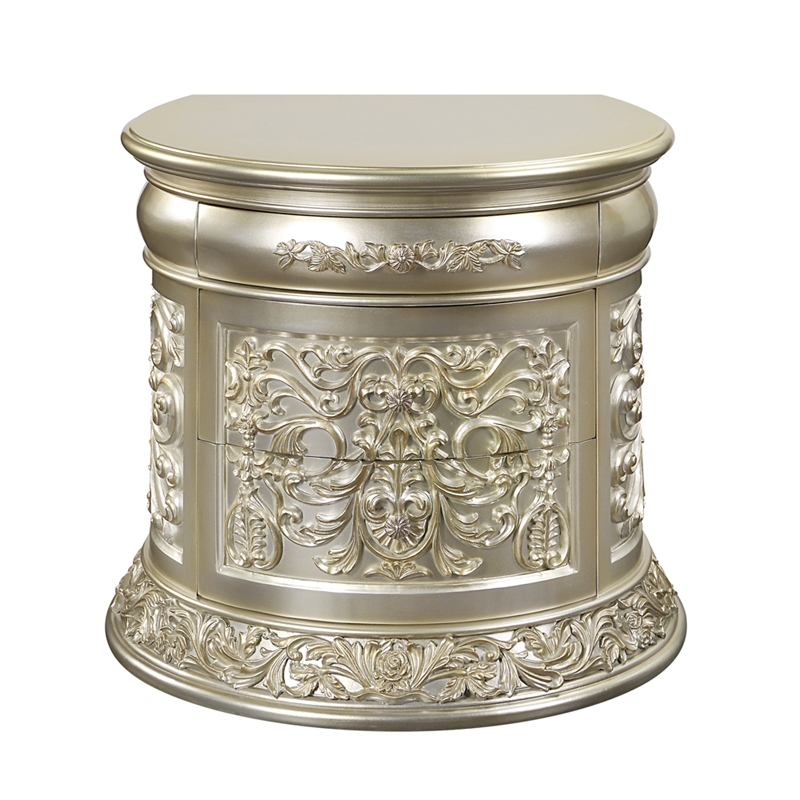 ACME Sorina Nightstand in Antique Gold