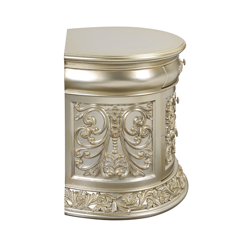 ACME Sorina Nightstand in Antique Gold