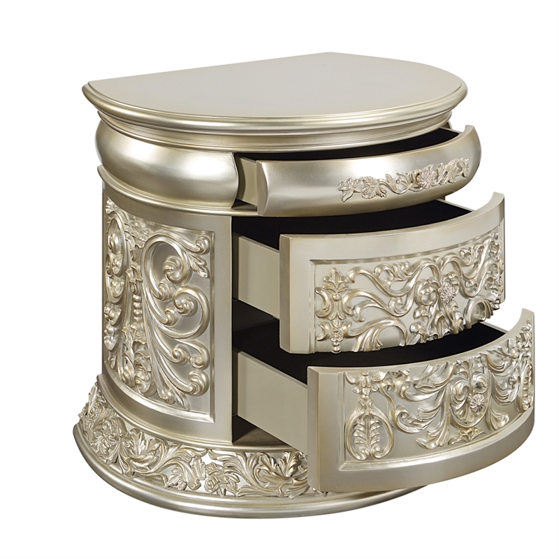 ACME Sorina Nightstand in Antique Gold