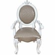 ACME Versailles  Arm Chair (Set-2) in Synthetic Leather & Bone White