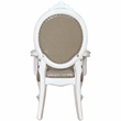 ACME Versailles  Arm Chair (Set-2) in Synthetic Leather & Bone White