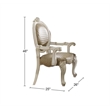 ACME Versailles  Arm Chair (Set-2) in Synthetic Leather & Bone White