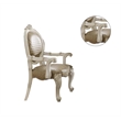 ACME Versailles  Arm Chair (Set-2) in Synthetic Leather & Bone White