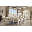 ACME Versailles  Arm Chair (Set-2) in Synthetic Leather & Bone White