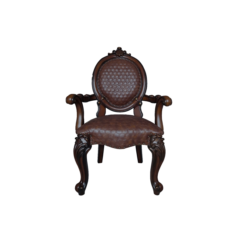 ACME Versailles  Arm Chair (Set-2) in Cherry