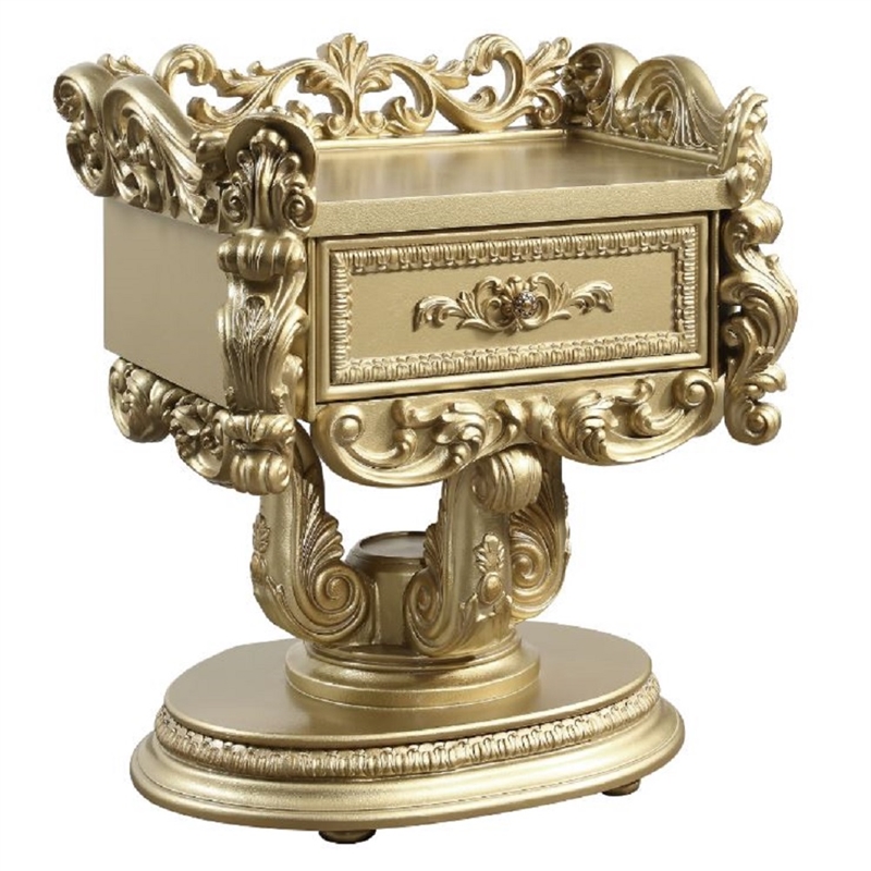 ACME Bernadette Nightstand in Gold