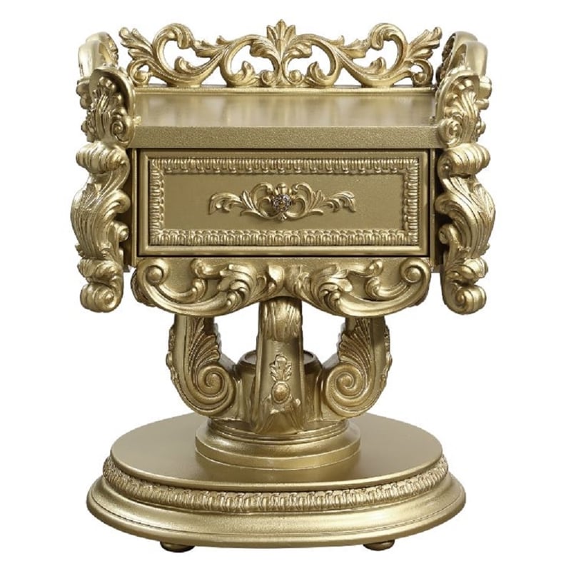 ACME Bernadette Nightstand in Gold