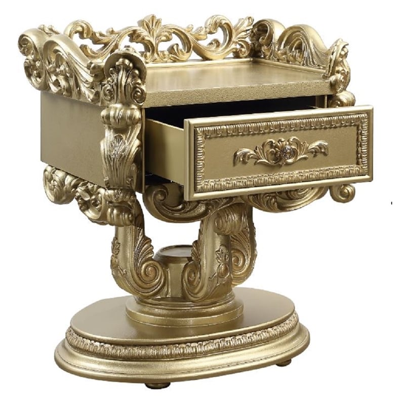ACME Bernadette Nightstand in Gold