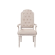 ACME Wynsor Arm Chair (Set-2) in Fabric & Antique Champagne