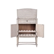 ACME Wynsor Wine Cabinet in Antique Champagne