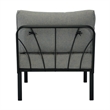 ACME Rajni Patio-Armless Chair in Gray Fabric & Black