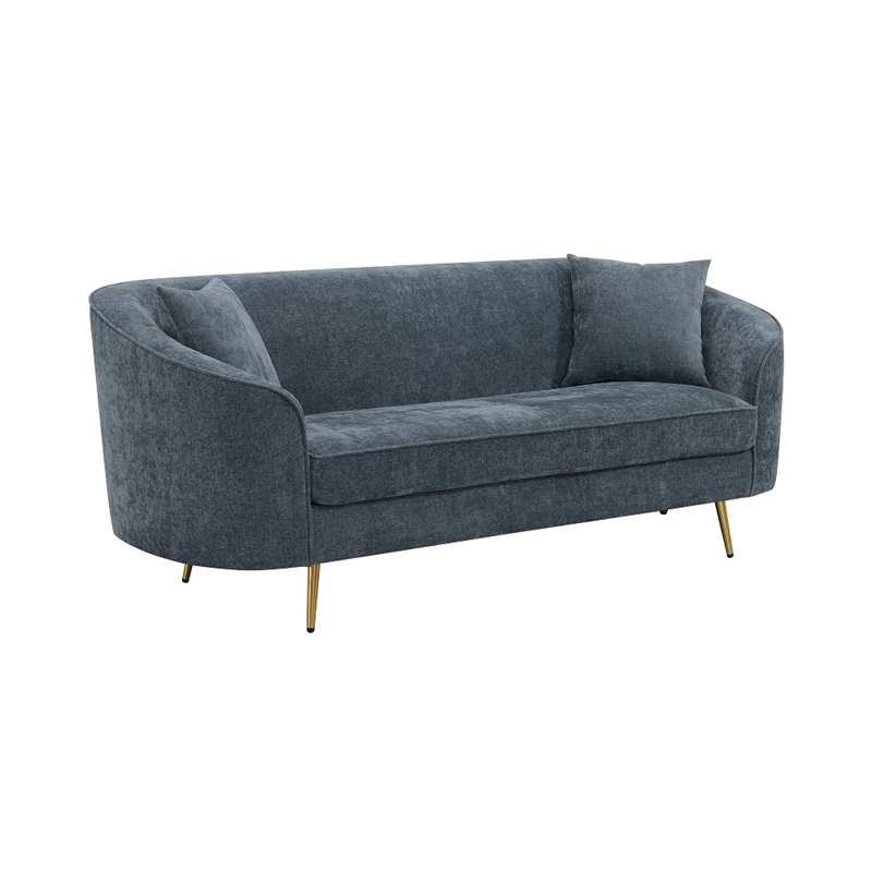 ACME Nakendra Sofa w/2 Pillows in Cobalt Blue Chenille