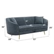 ACME Nakendra Sofa w/2 Pillows in Cobalt Blue Chenille