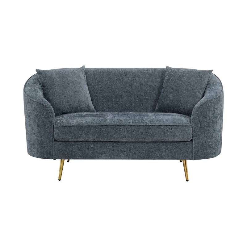 ACME Nakendra Loveseat w/2 Pillows in Cobalt Blue Chenille