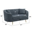 ACME Nakendra Loveseat w/2 Pillows in Cobalt Blue Chenille
