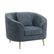 ACME Nakendra Chair w/1 Pillow in Cobalt Blue Chenille