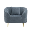 ACME Nakendra Chair w/1 Pillow in Cobalt Blue Chenille
