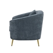 ACME Nakendra Chair w/1 Pillow in Cobalt Blue Chenille