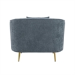 ACME Nakendra Chair w/1 Pillow in Cobalt Blue Chenille