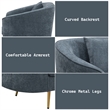 ACME Nakendra Chair w/1 Pillow in Cobalt Blue Chenille
