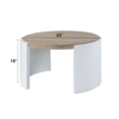 ACME Zoma Coffee Table in White High Gloss & Oak