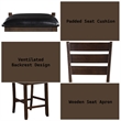 ACME Urbana Counter Height Chair (Set-2) in Black Synthetic Leather & Espresso