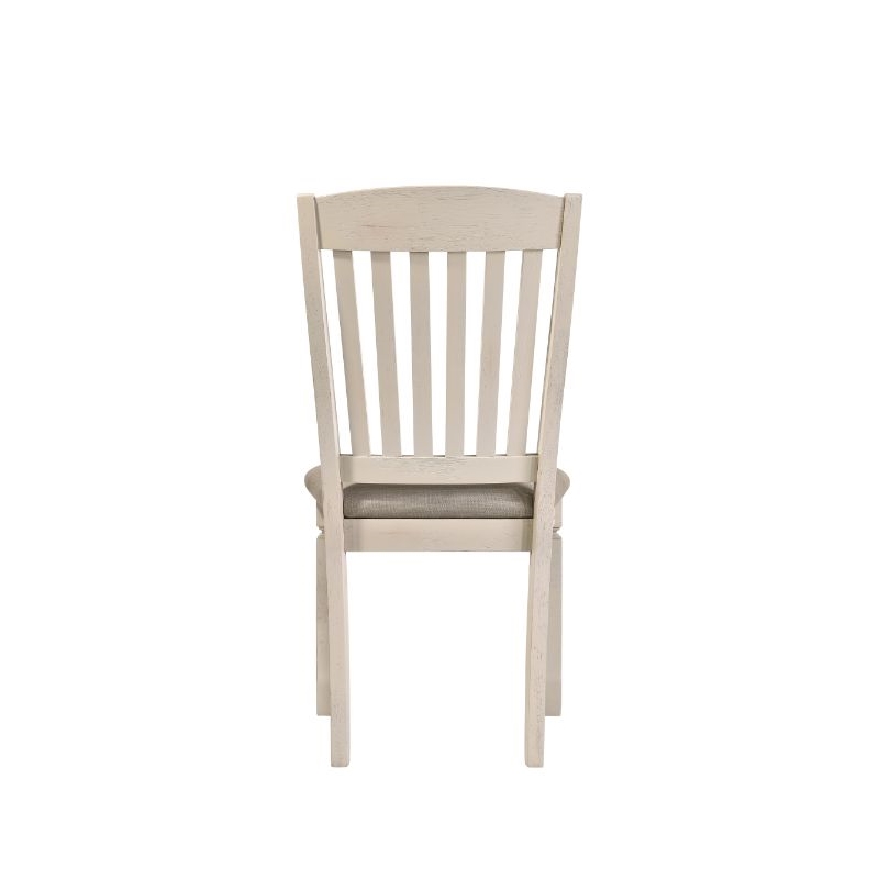 ACME Fedele Side Chair (Set-2) in Tan Fabric & Cream