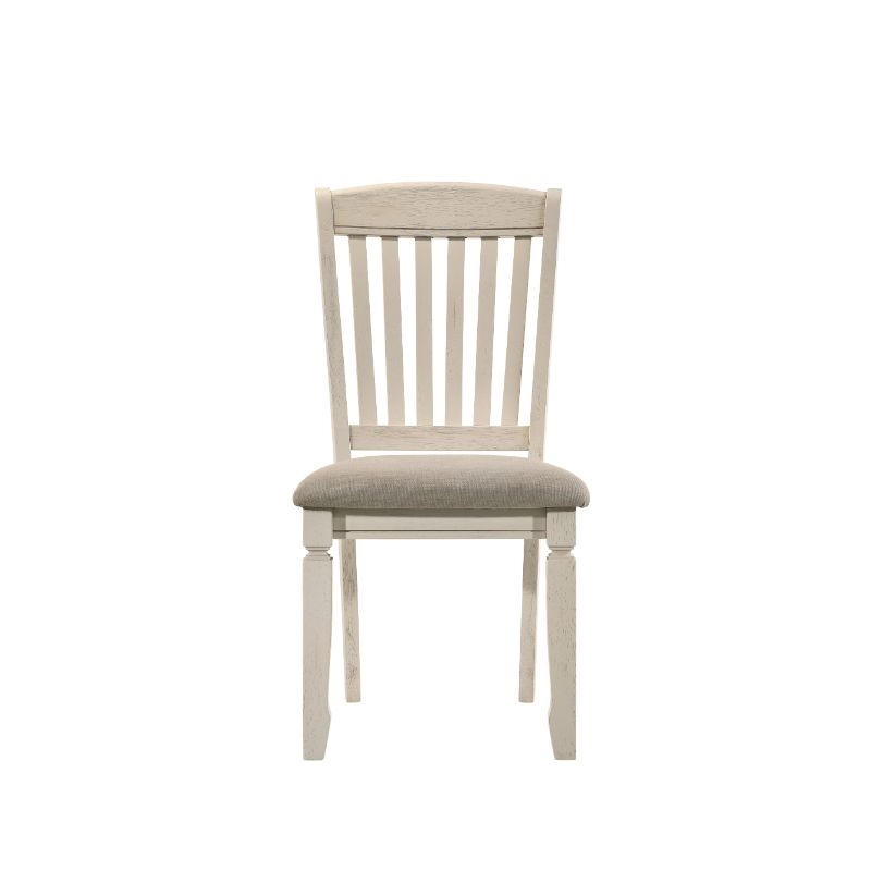 ACME Fedele Side Chair (Set-2) in Tan Fabric & Cream