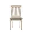 ACME Fedele Side Chair (Set-2) in Tan Fabric & Cream