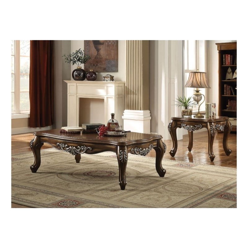 ACME Latisha End Table in Antique Oak