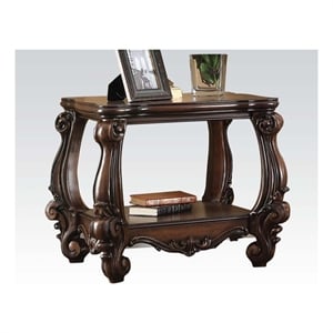 ACME Versailles End Table in Cherry Oak