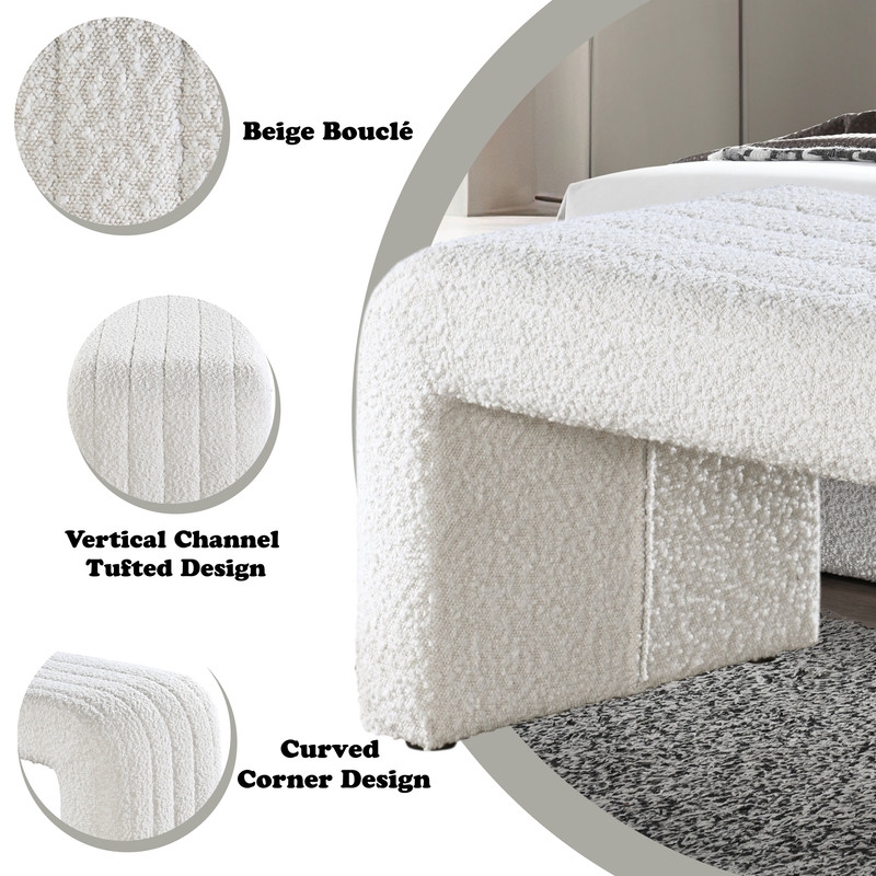 ACME Sandro Bench in Beige Boucle