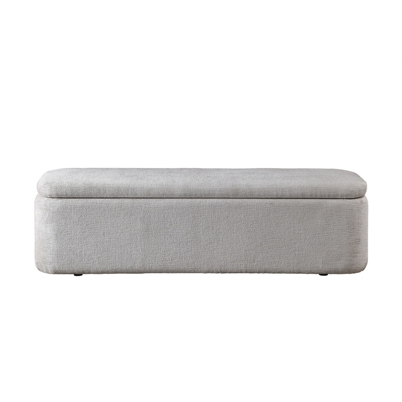ACME Orane Bench with Storage in Gray Linen