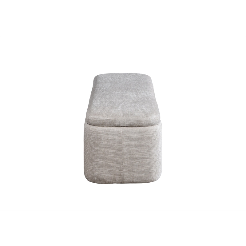 ACME Orane Bench with Storage in Gray Linen