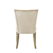 ACME Olinda Chenille Upholstered Dining Side Chair in Linen Beige (Set of 2)
