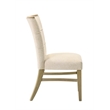 ACME Olinda Chenille Upholstered Dining Side Chair in Linen Beige (Set of 2)