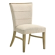 ACME Olinda Chenille Upholstered Dining Side Chair in Linen Beige (Set of 2)