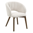 ACME Eada Fabric Upholstered Dining Arm Chair in Beige Chenille (Set of 2)