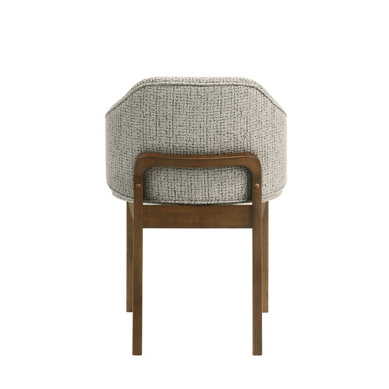 ACME Oleia Side Chair (Set-2) in Chenille & Walnut
