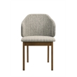 ACME Oleia Side Chair (Set-2) in Chenille & Walnut
