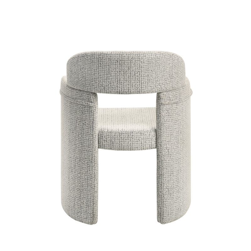 ACME Kyree Arm Chair (Set-2) in Chenille & Walnut
