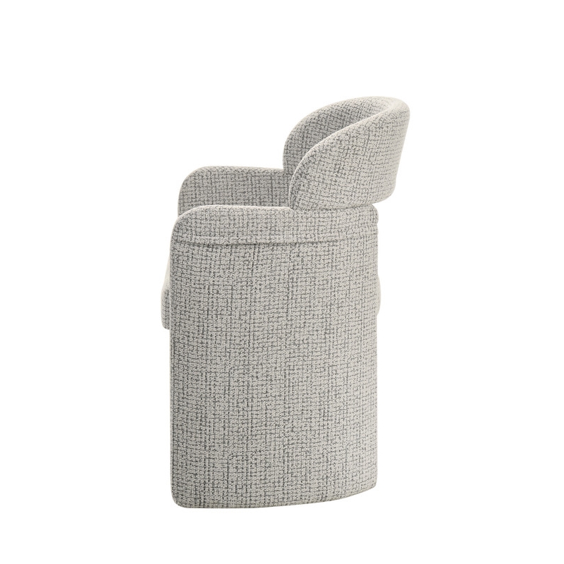 ACME Kyree Arm Chair (Set-2) in Chenille & Walnut